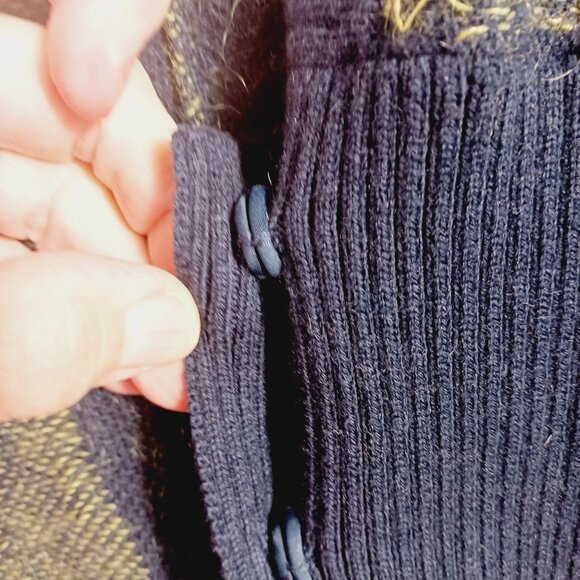 L.A.M.B. Gwen Stefani, Cardigan Sweater, Small, Navy & Gold, Artistic Streetwear - Picture 8 of 16